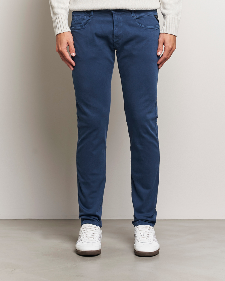 Hombres | Pantalones | Replay | Anbass Hyperflex X.Lite 5-Pocket Pants Faded Blue