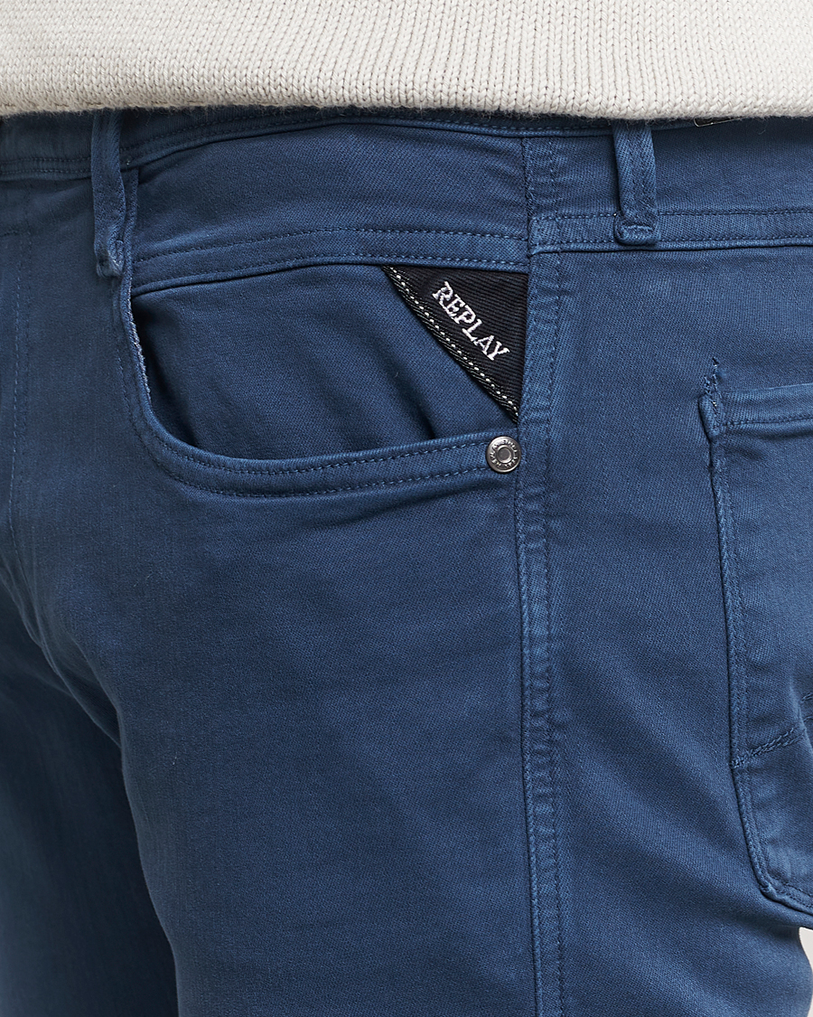 Hombres | Pantalones | Replay | Anbass Hyperflex X.Lite 5-Pocket Pants Faded Blue