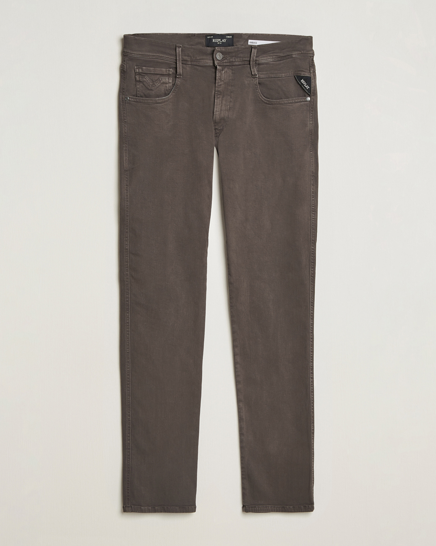 Hombres | Pantalones | Replay | Anbass Hyperflex X.Lite 5-Pocket Pants Wood Grey
