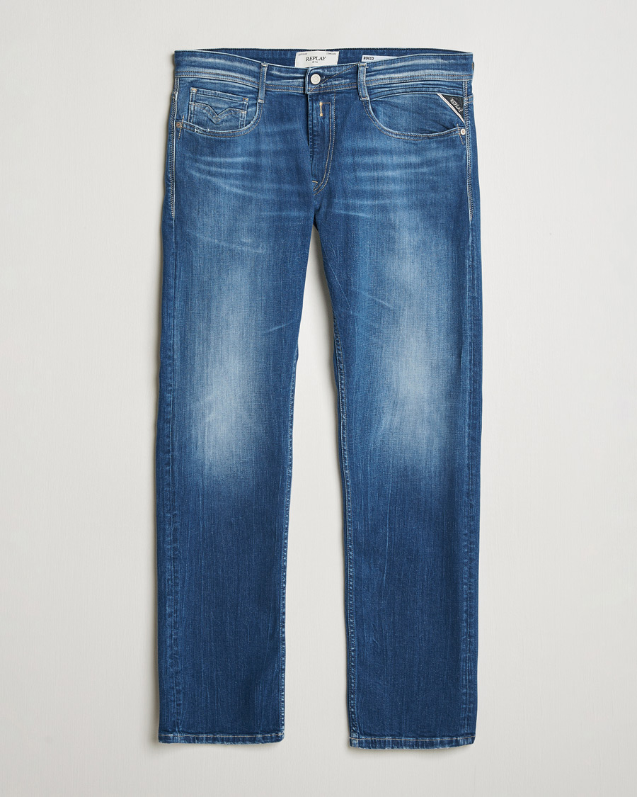 Hombres | Vaqueros | Replay | Rocco Tapered Stretch Jeans Medium Blue