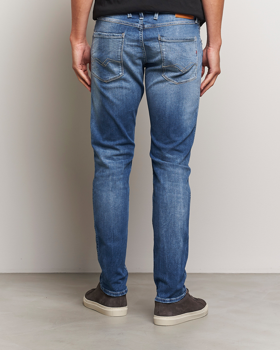 Hombres | Vaqueros | Replay | Anbass Distressed Super Stretch Jeans Medium Blue