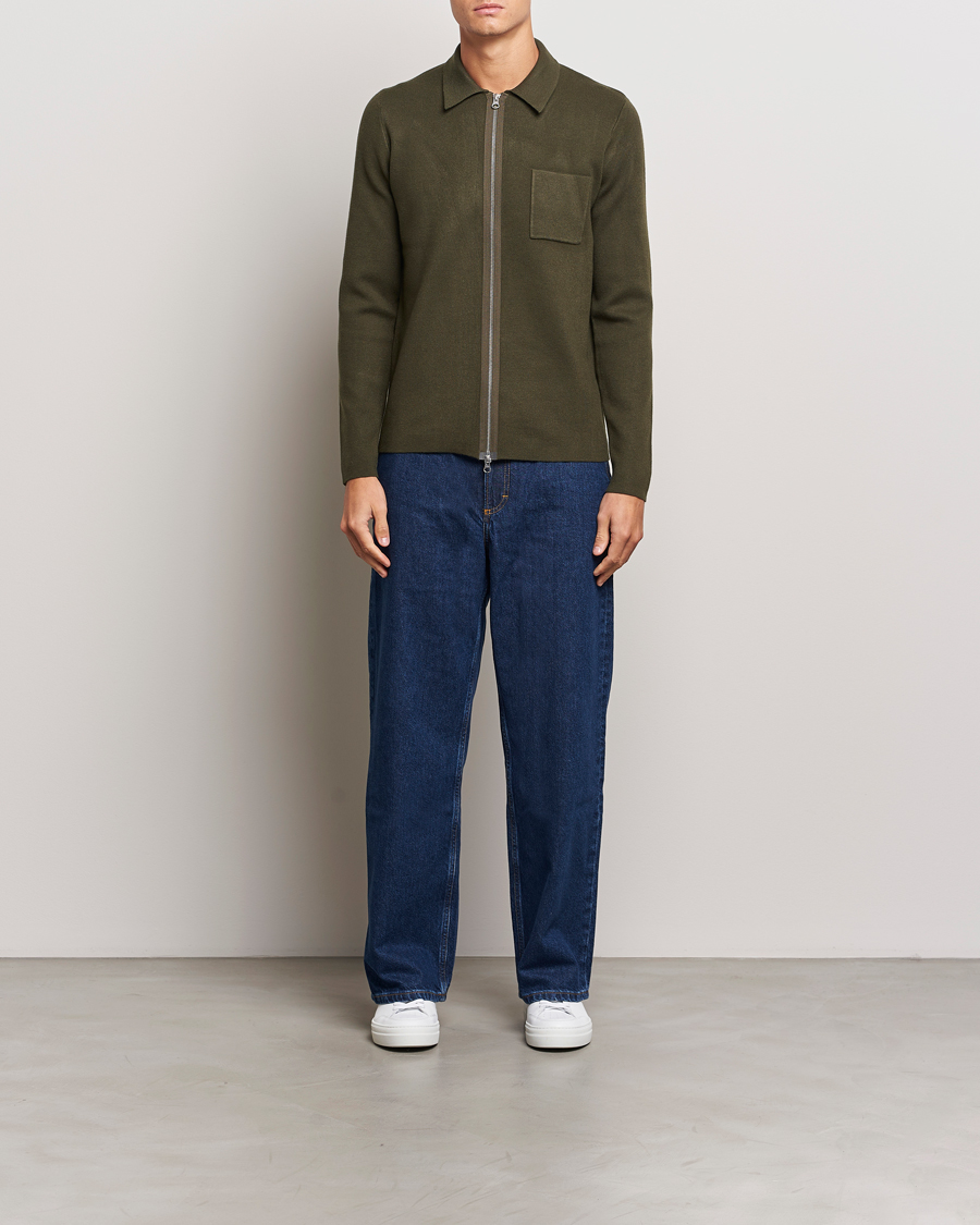 Hombres | Jerséis y prendas de punto | Samsøe Samsøe | Guna Full Zip Forest Night