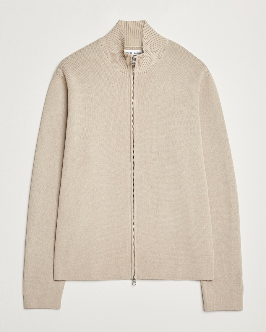 Hombres | Jerséis y prendas de punto | Samsøe Samsøe | Niklas Full Zip Abbey Stone
