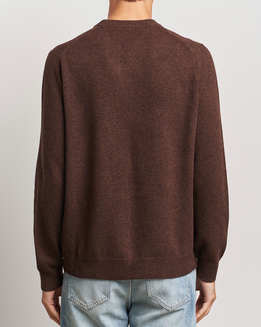 Hombres | Jerséis y prendas de punto | Samsøe Samsøe | Isak Knitted Crew Neck Chocolate Brown
