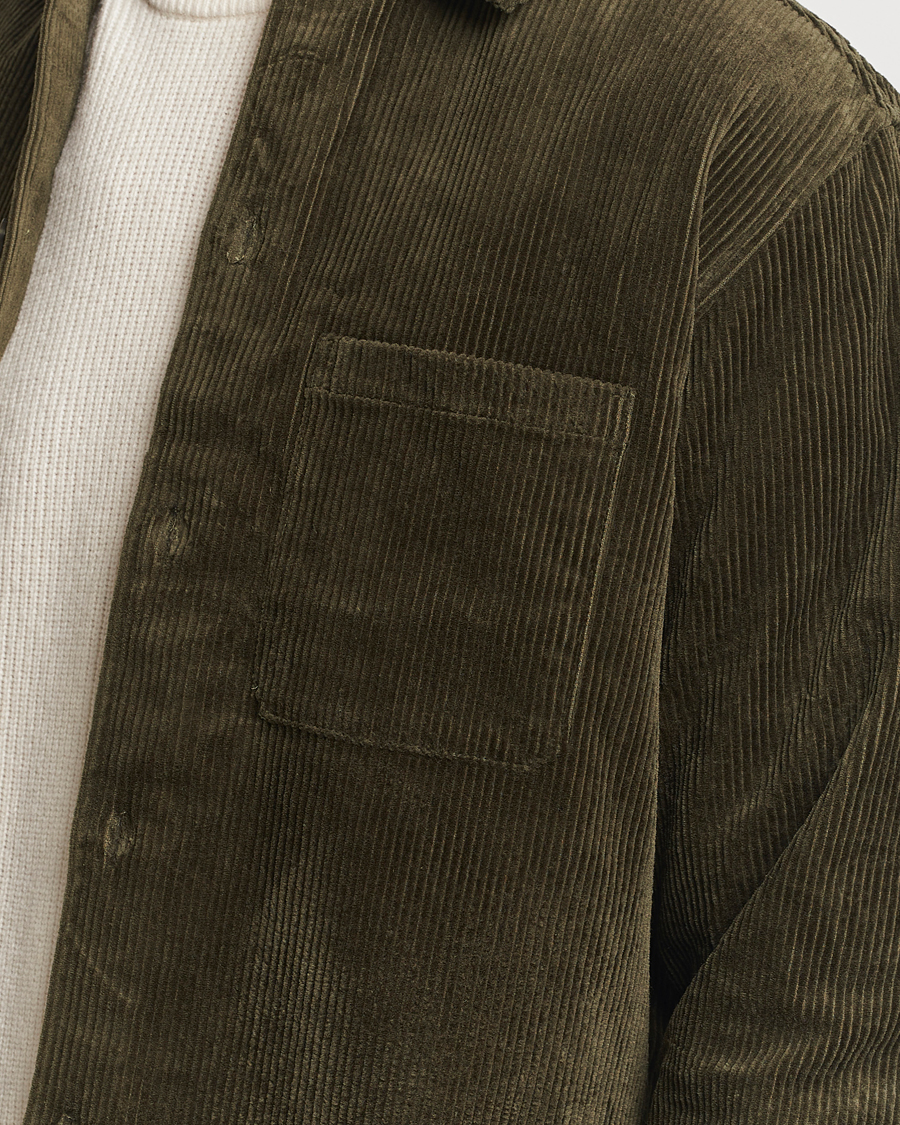 Hombres | Camisas | Samsøe Samsøe | Damon Corduroy Overshirt Forest Night