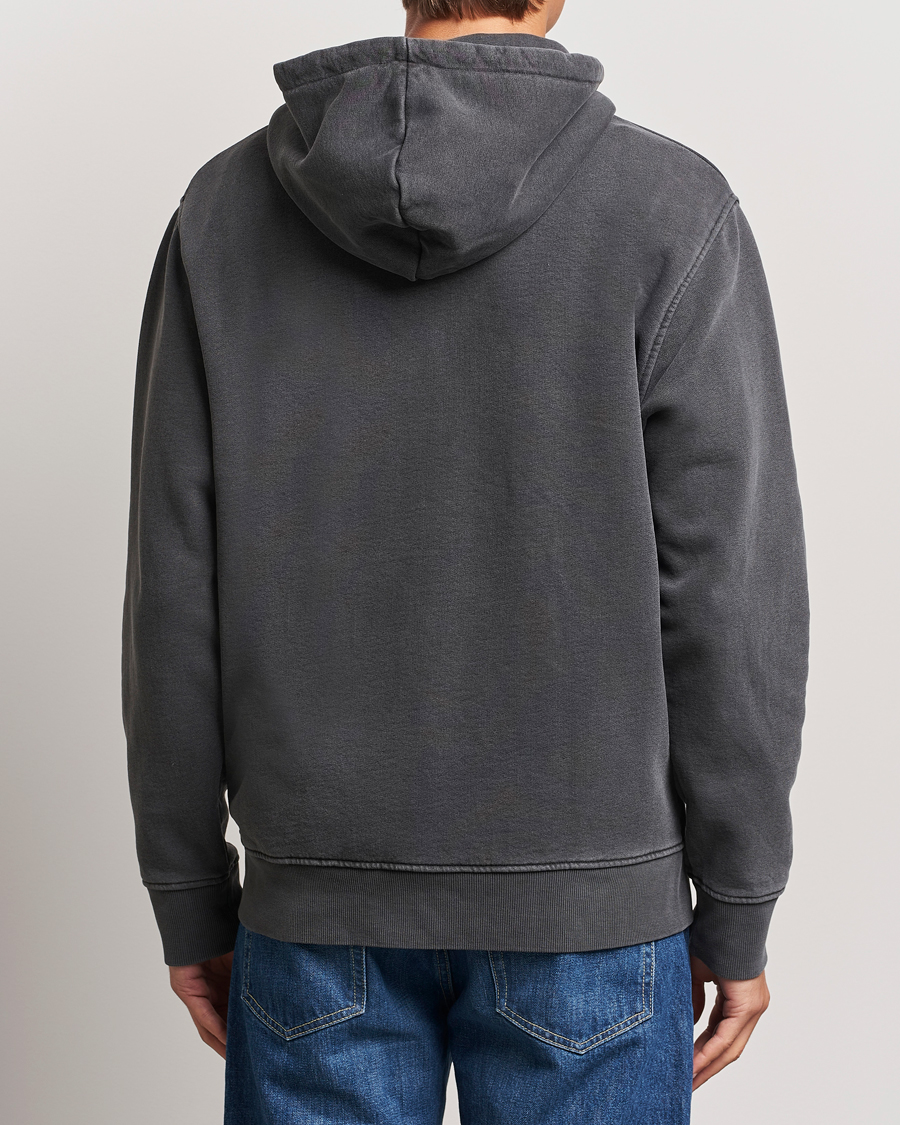 Hombres | Jerséis y prendas de punto | Samsøe Samsøe | Pigment Dyed Full Zip Hoodie Black