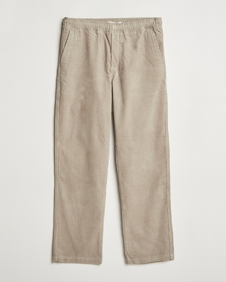 Hombres | Pantalones | Samsøe Samsøe | Jabari Corduroy Drawstring Trousers Abbey Stone