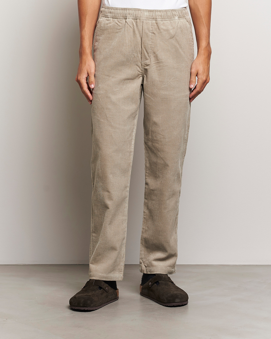 Hombres | Pantalones | Samsøe Samsøe | Jabari Corduroy Drawstring Trousers Abbey Stone