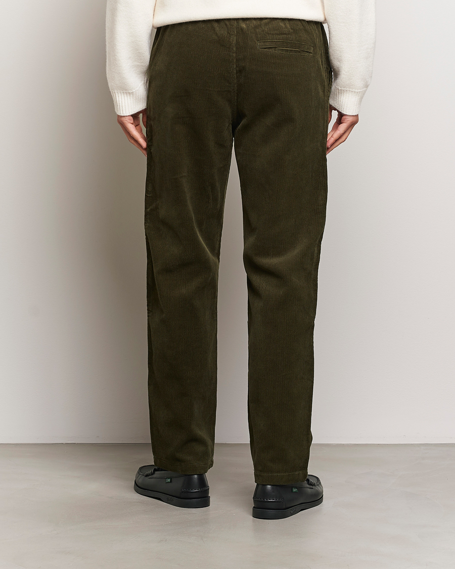 Hombres | Pantalones | Samsøe Samsøe | Jabari Corduroy Drawstring Trousers Forest Night