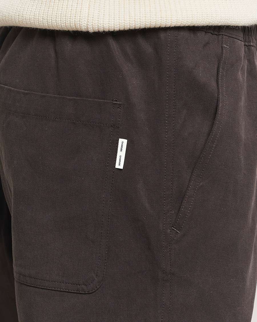 Hombres | Pantalones | Samsøe Samsøe | Jabari Drawstring Trousers Chocolate Brown