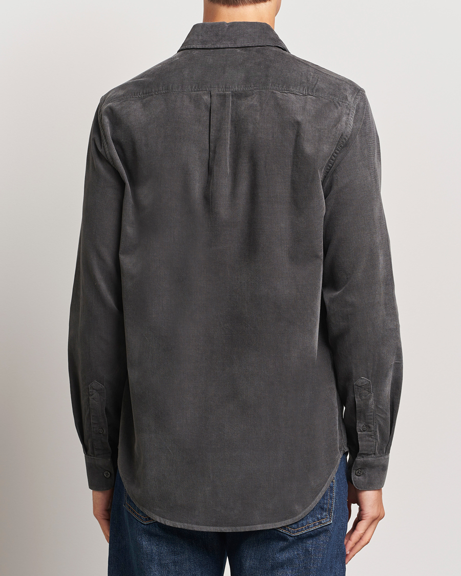 Hombres | Camisas | Samsøe Samsøe | Liam Baby Cord Shirt Volcanic Ash