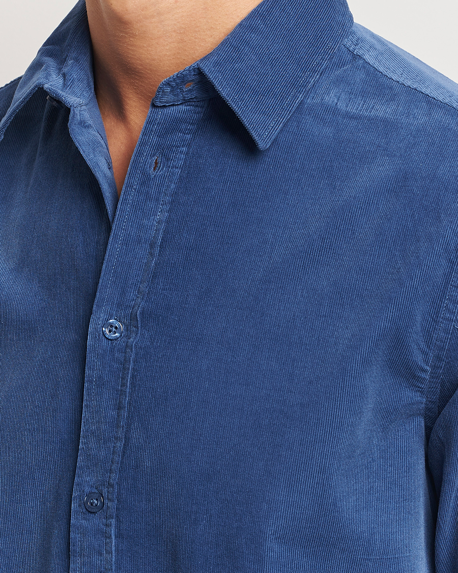 Hombres | Camisas | Samsøe Samsøe | Liam Baby Cord Shirt True Navy