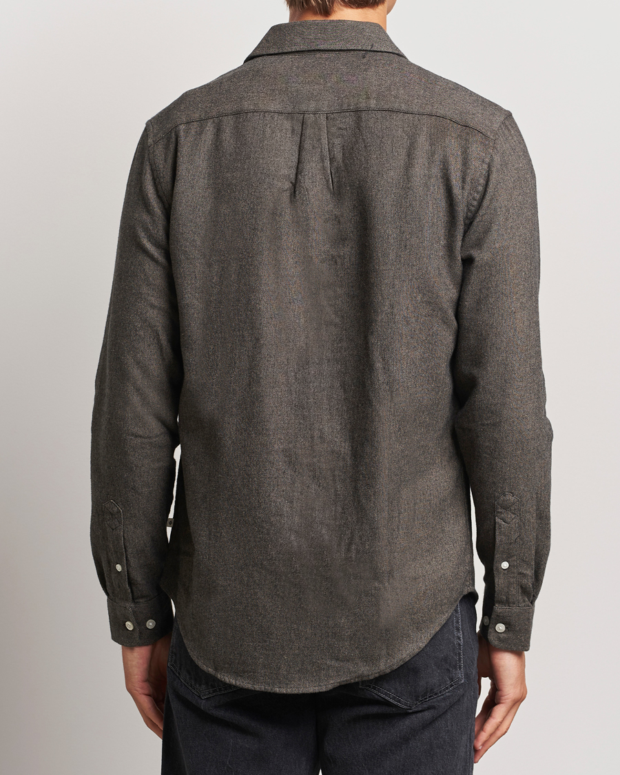 Hombres | Camisas | Samsøe Samsøe | Liam Brushed Flannel Shirt Major Brown Melange