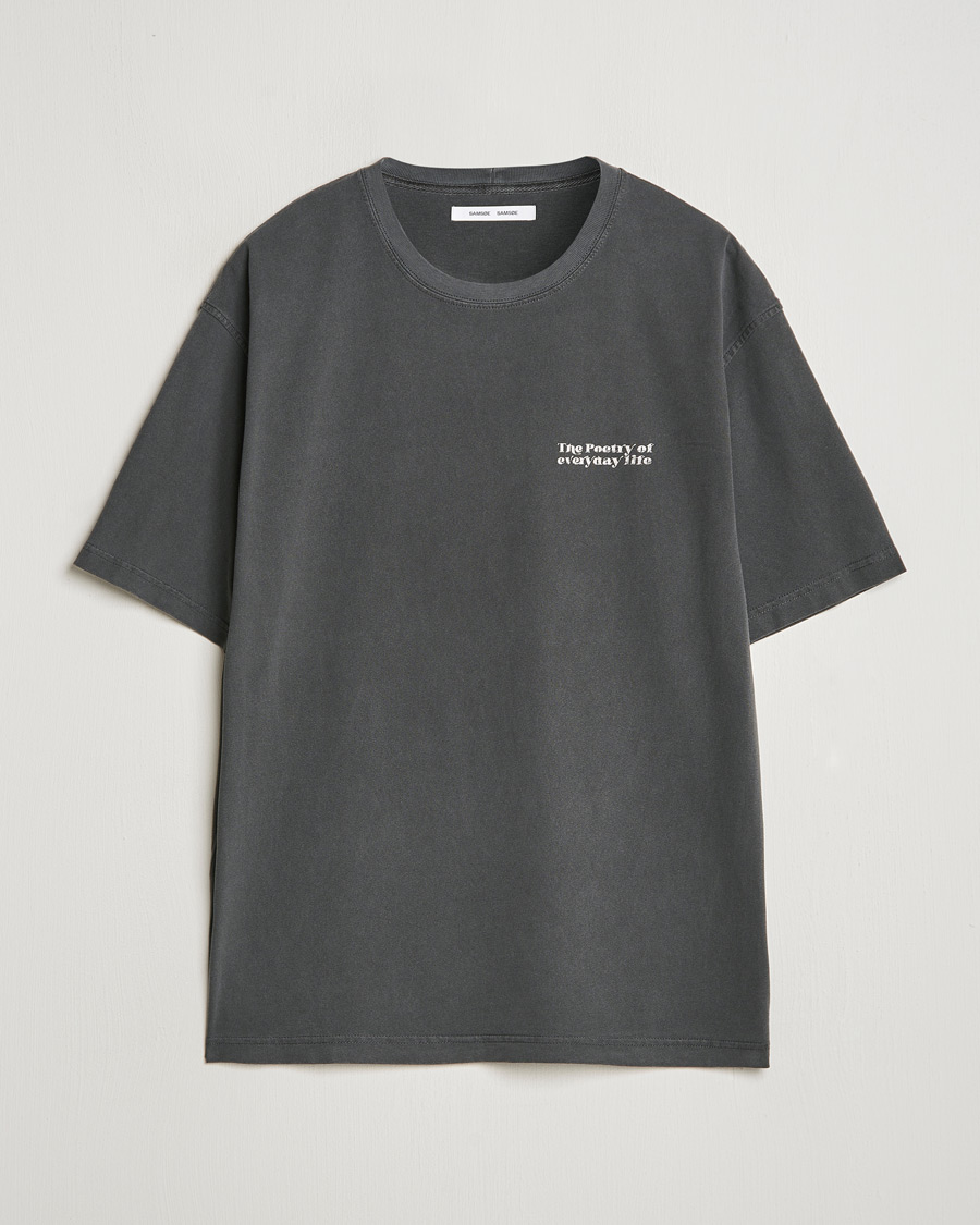 Hombres | Camisetas | Samsøe Samsøe | Poetry Printed T-Shirt Black Zen