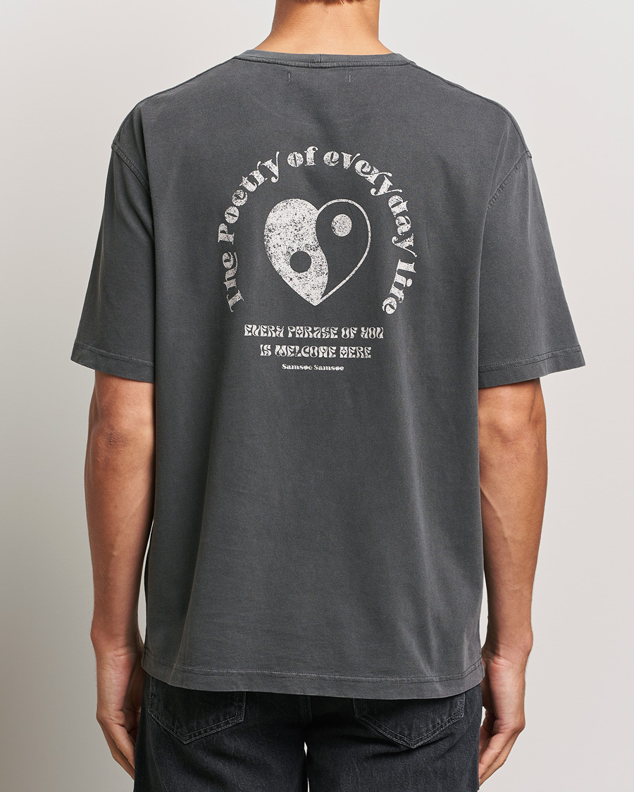 Hombres | Camisetas | Samsøe Samsøe | Poetry Printed T-Shirt Black Zen