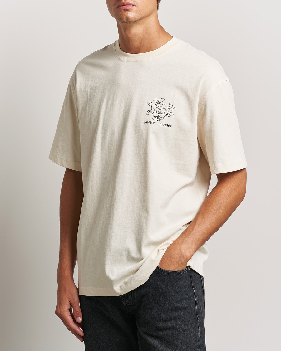 Hombres | Camisetas | Samsøe Samsøe | Poetry Printed T-Shirt Neutral Lotus