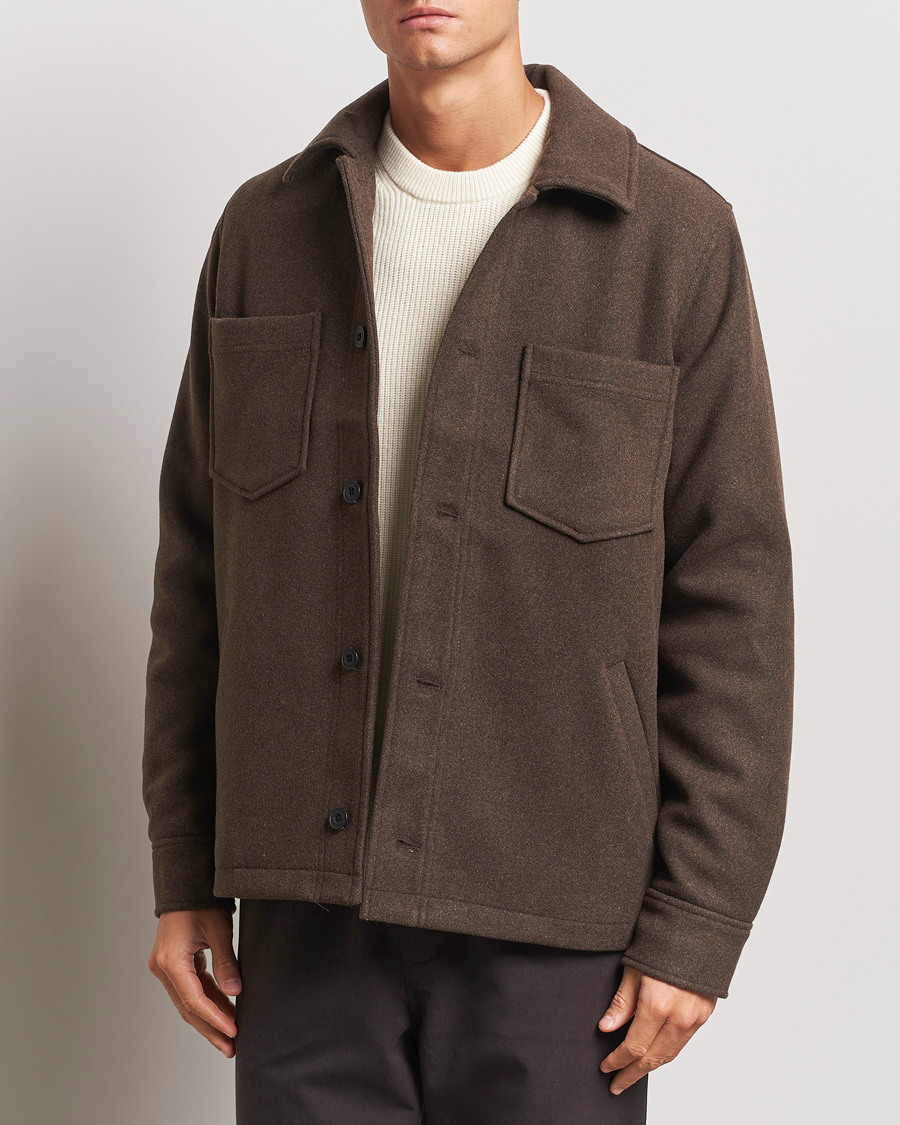 Hombres | Abrigos y chaquetas | Samsøe Samsøe | Pally Padded Shirt Jacket Chocolate Brown