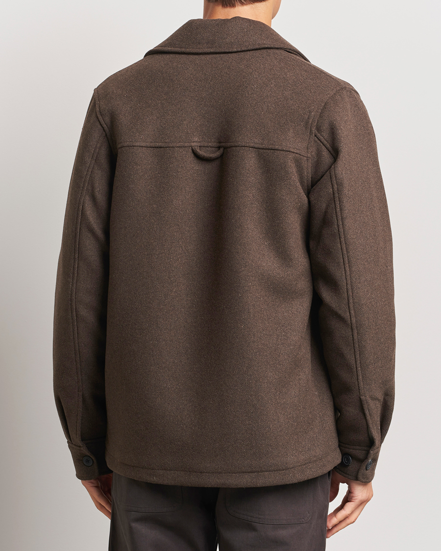 Hombres | Abrigos y chaquetas | Samsøe Samsøe | Pally Padded Shirt Jacket Chocolate Brown