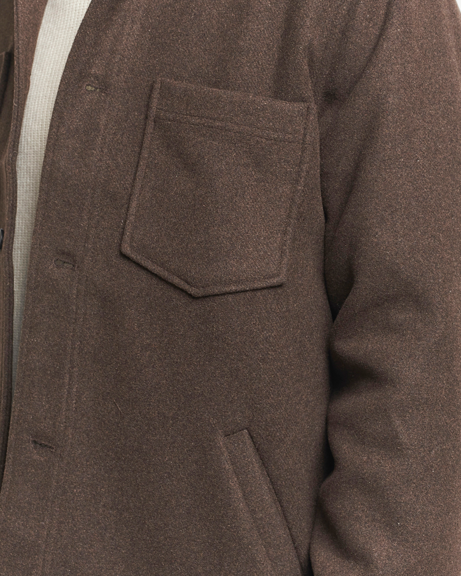 Hombres | Abrigos y chaquetas | Samsøe Samsøe | Pally Padded Shirt Jacket Chocolate Brown