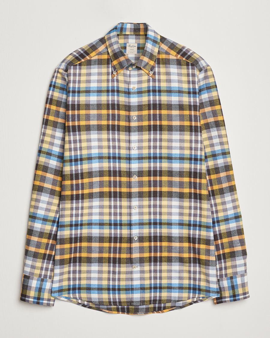 Hombres | Camisas | Stenströms | Slimline Flannel Checked Shirt Multi