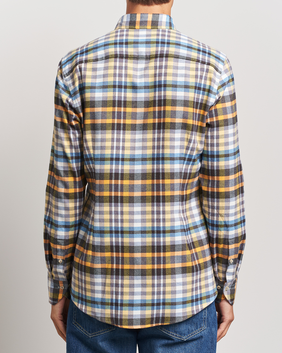 Hombres | Camisas | Stenströms | Slimline Flannel Checked Shirt Multi