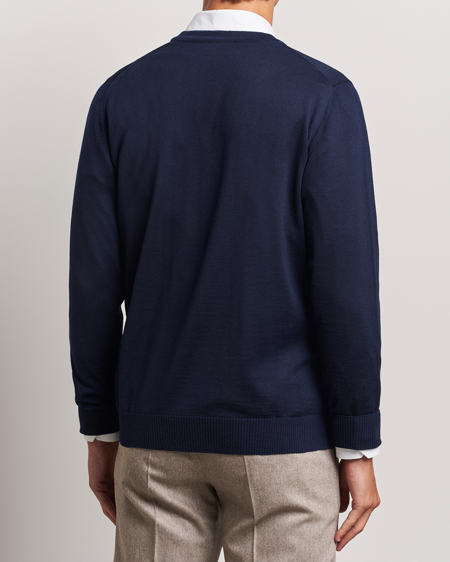 Hombres | Jerséis y prendas de punto | Stenströms | Merino Cardigan Navy