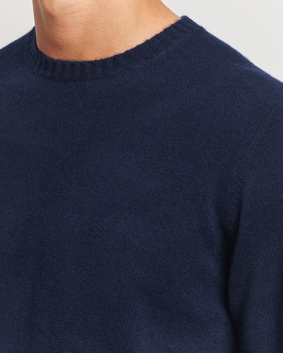Hombres | Jerséis y prendas de punto | Stenströms | Cashmere Crewneck Navy