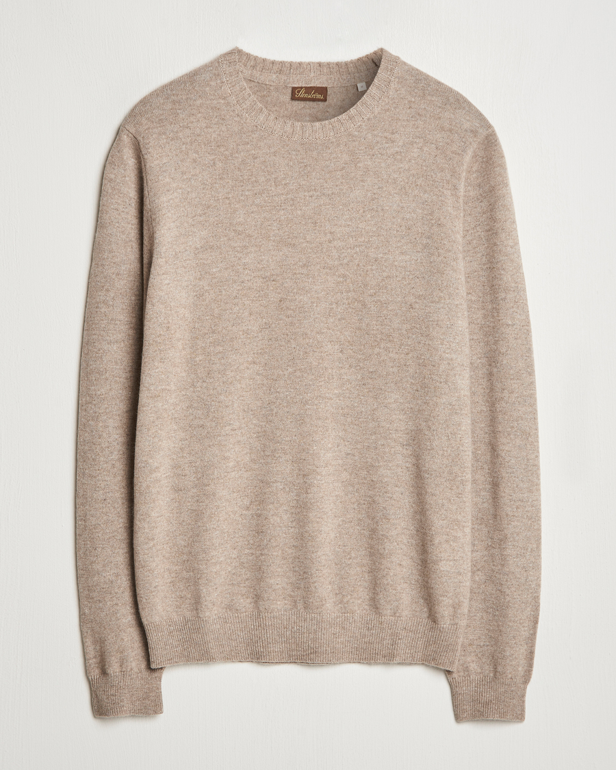 Hombres | Jerséis y prendas de punto | Stenströms | Cashmere Crewneck Beige