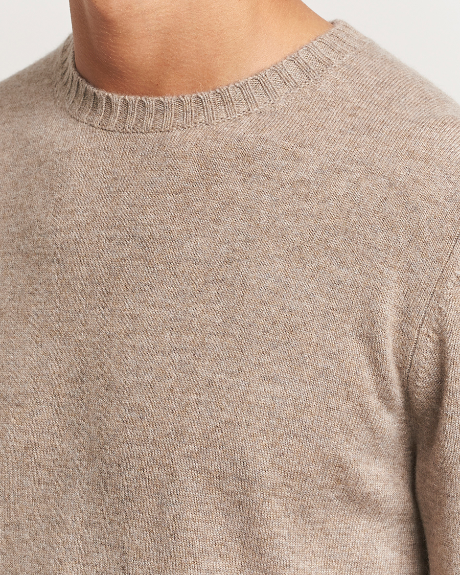 Hombres | Jerséis y prendas de punto | Stenströms | Cashmere Crewneck Beige