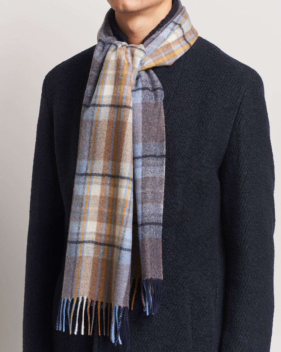 Hombres | Stenströms Wool/Cashmere Checked Scarf Multi | Stenströms | Wool/Cashmere Checked Scarf Multi