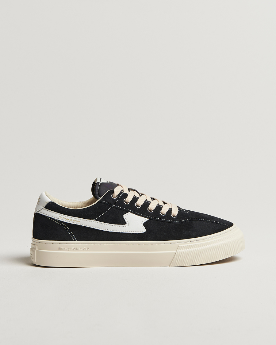 Hombres | Zapatillas | Stepney Workers Club | Dellow S-Strike Cupsole Suede Sneaker Black/White