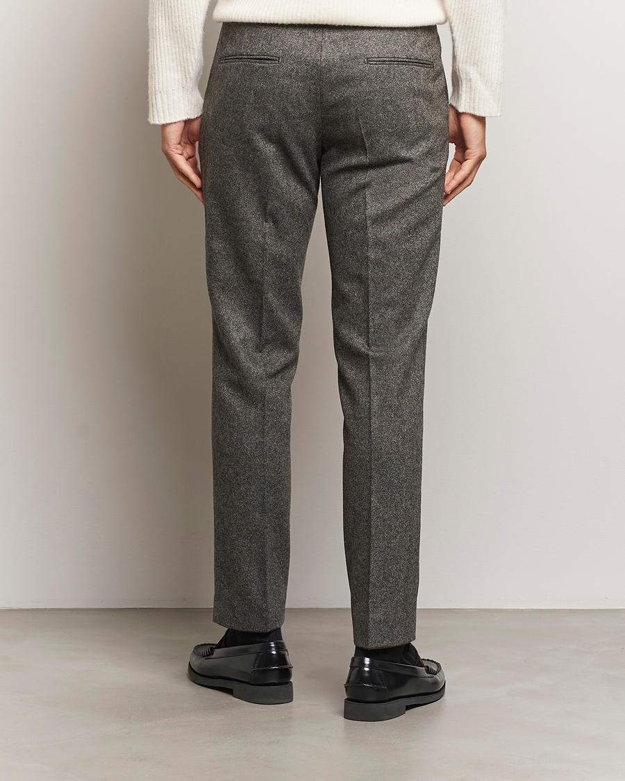 Hombres | Pantalones | Tiger of Sweden | Tenuta Brushed Wool Trousers Turkish Coffee