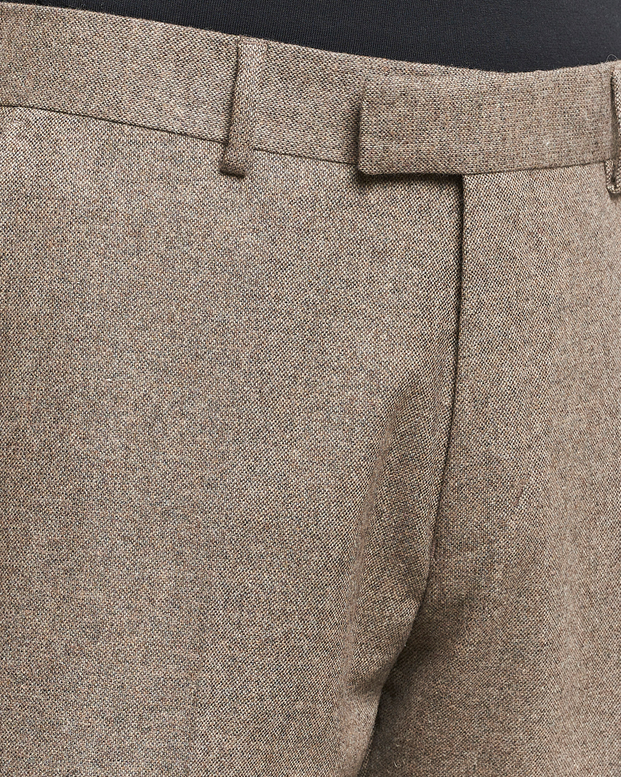 Hombres | Pantalones | Tiger of Sweden | Tenuta Brushed Wool Trousers Burlywood