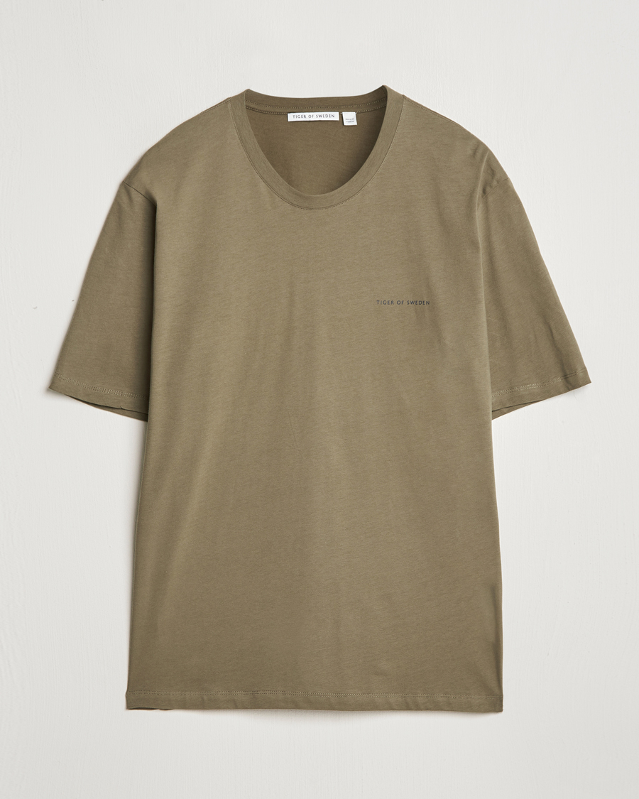 Hombres | Camisetas | Tiger of Sweden | Pro Cotton Logo T-Shirt October Sage