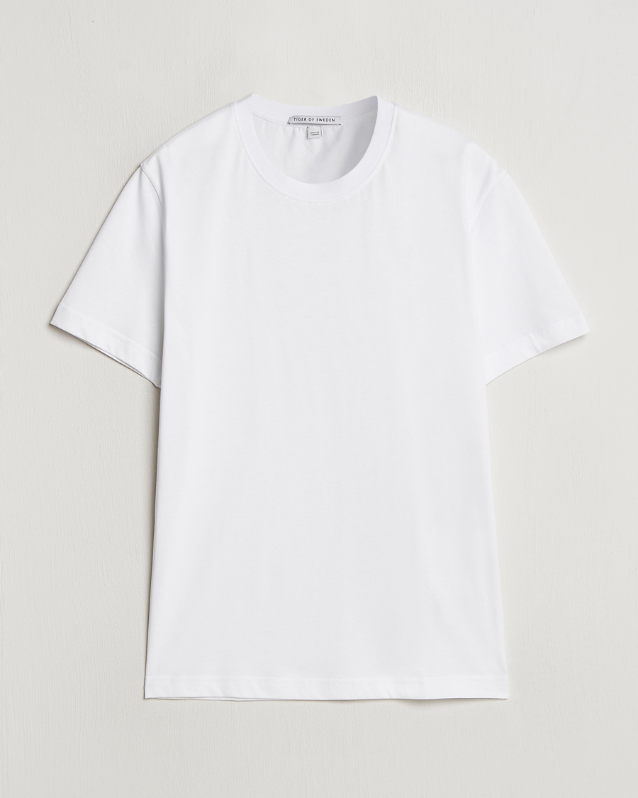 Hombres | Camisetas | Tiger of Sweden | Dillan Crew Neck T-Shirt Pure White