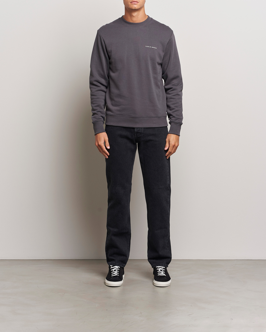 Hombres | Jerséis y prendas de punto | Tiger of Sweden | Emerson Crew Neck Sweatshirt Charcoal