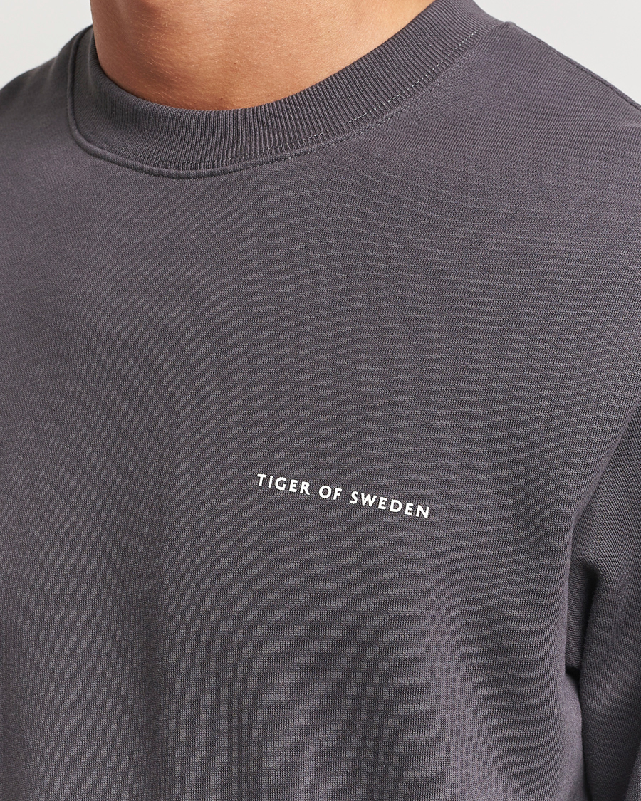 Hombres | Jerséis y prendas de punto | Tiger of Sweden | Emerson Crew Neck Sweatshirt Charcoal