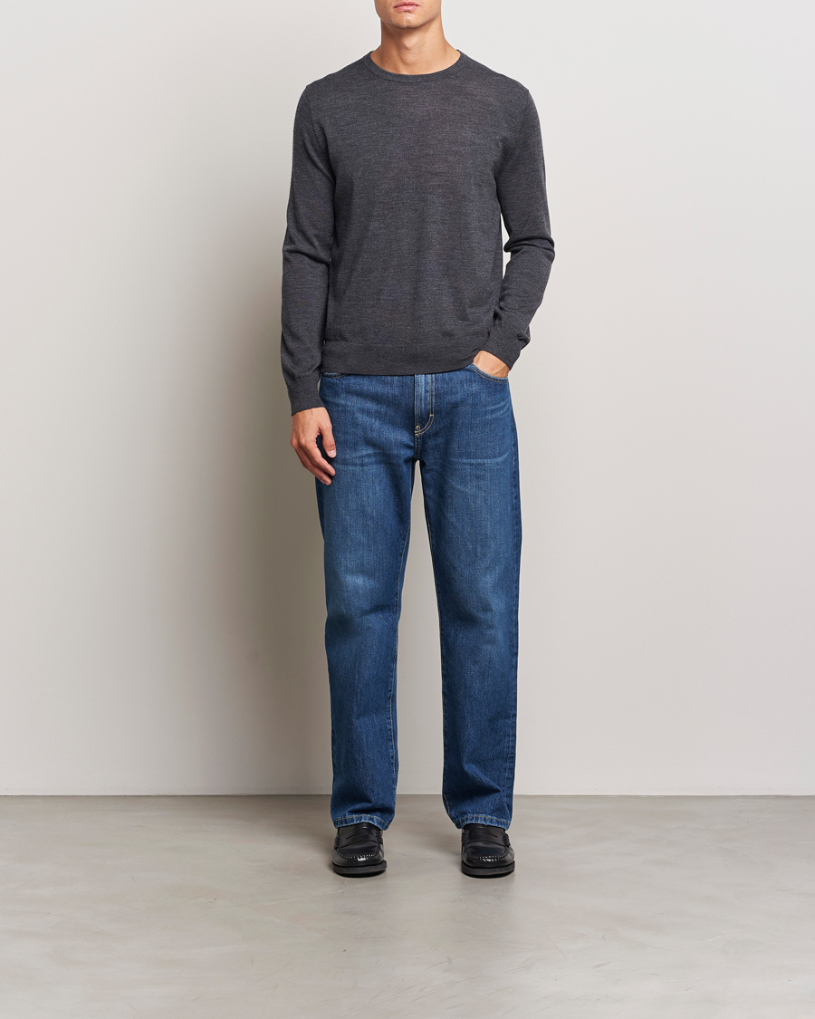 Hombres | Jerséis y prendas de punto | Tiger of Sweden | Connor Crew Neck Pullover Grey Street