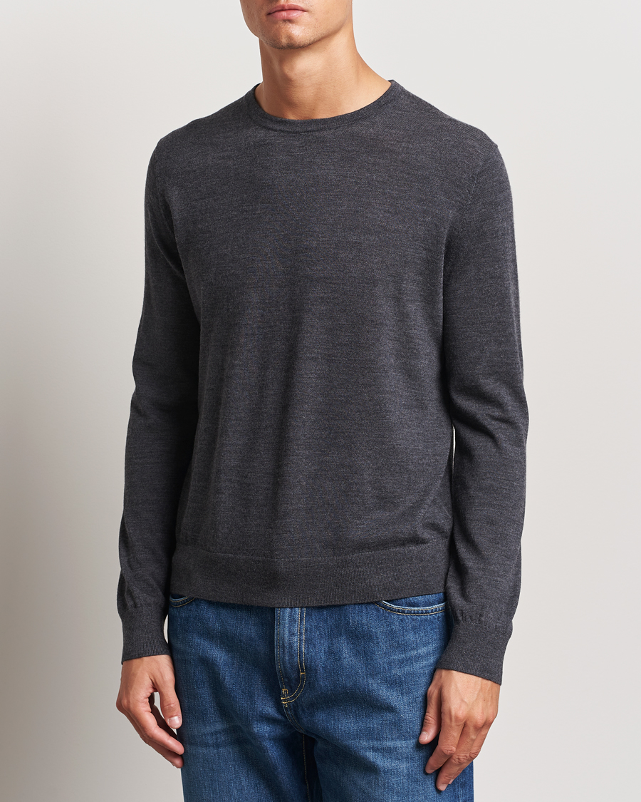 Hombres | Jerséis y prendas de punto | Tiger of Sweden | Connor Crew Neck Pullover Grey Street