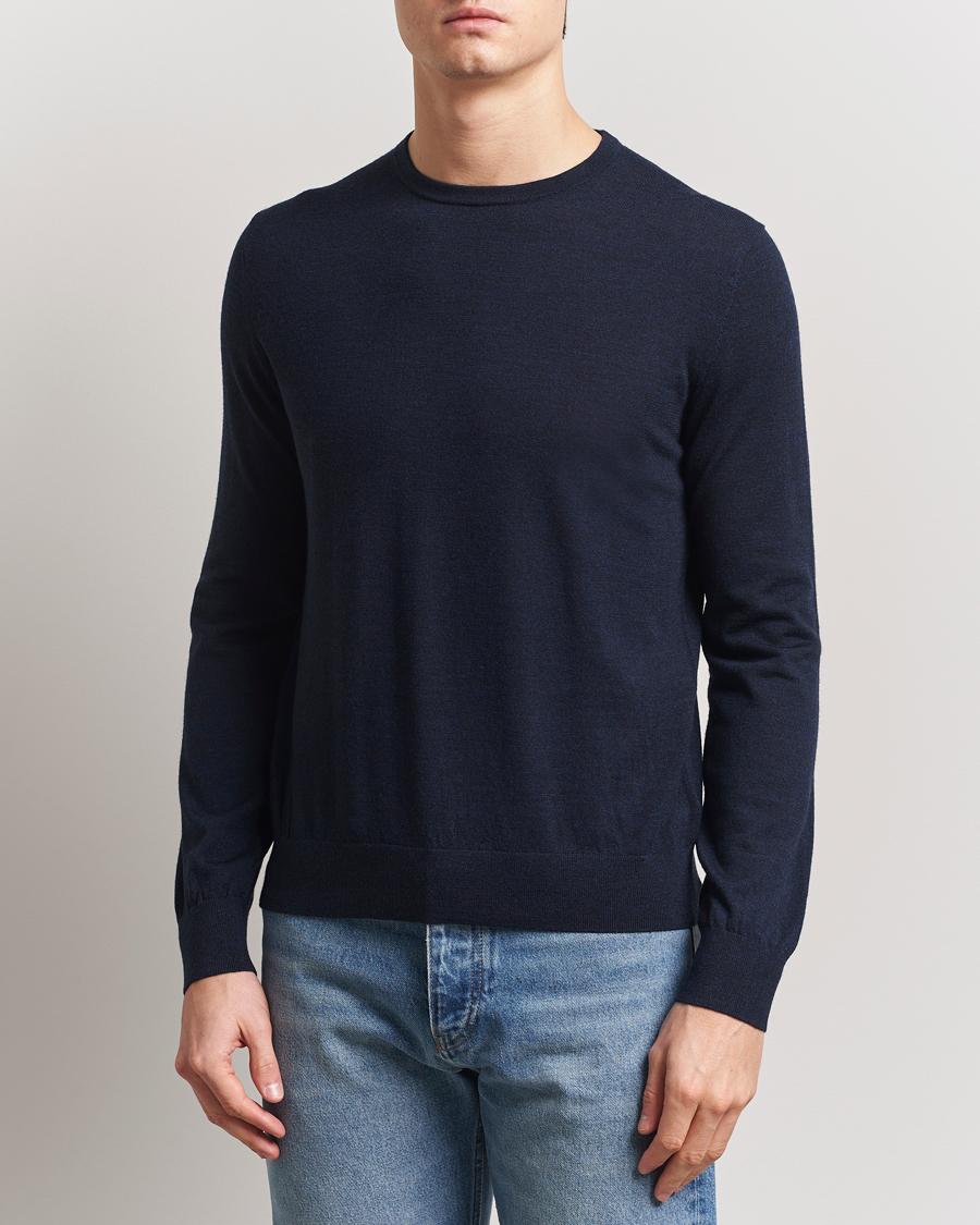 Hombres | Jerséis y prendas de punto | Tiger of Sweden | Connor Crew Neck Pullover Light Ink