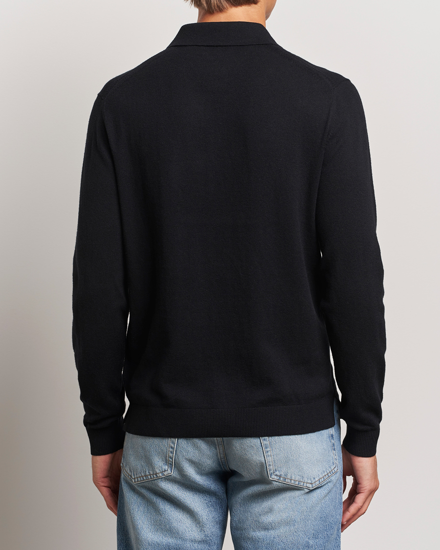 Hombres | Jerséis y prendas de punto | Tiger of Sweden | Orbit Wool/Cotton Half Zip Black