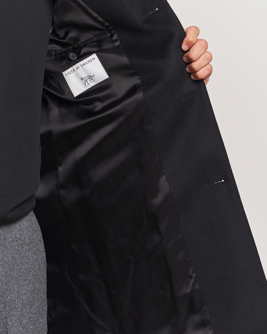 Hombres | Abrigos y chaquetas | Tiger of Sweden | Finnan Wool/Cashmere Coat Black