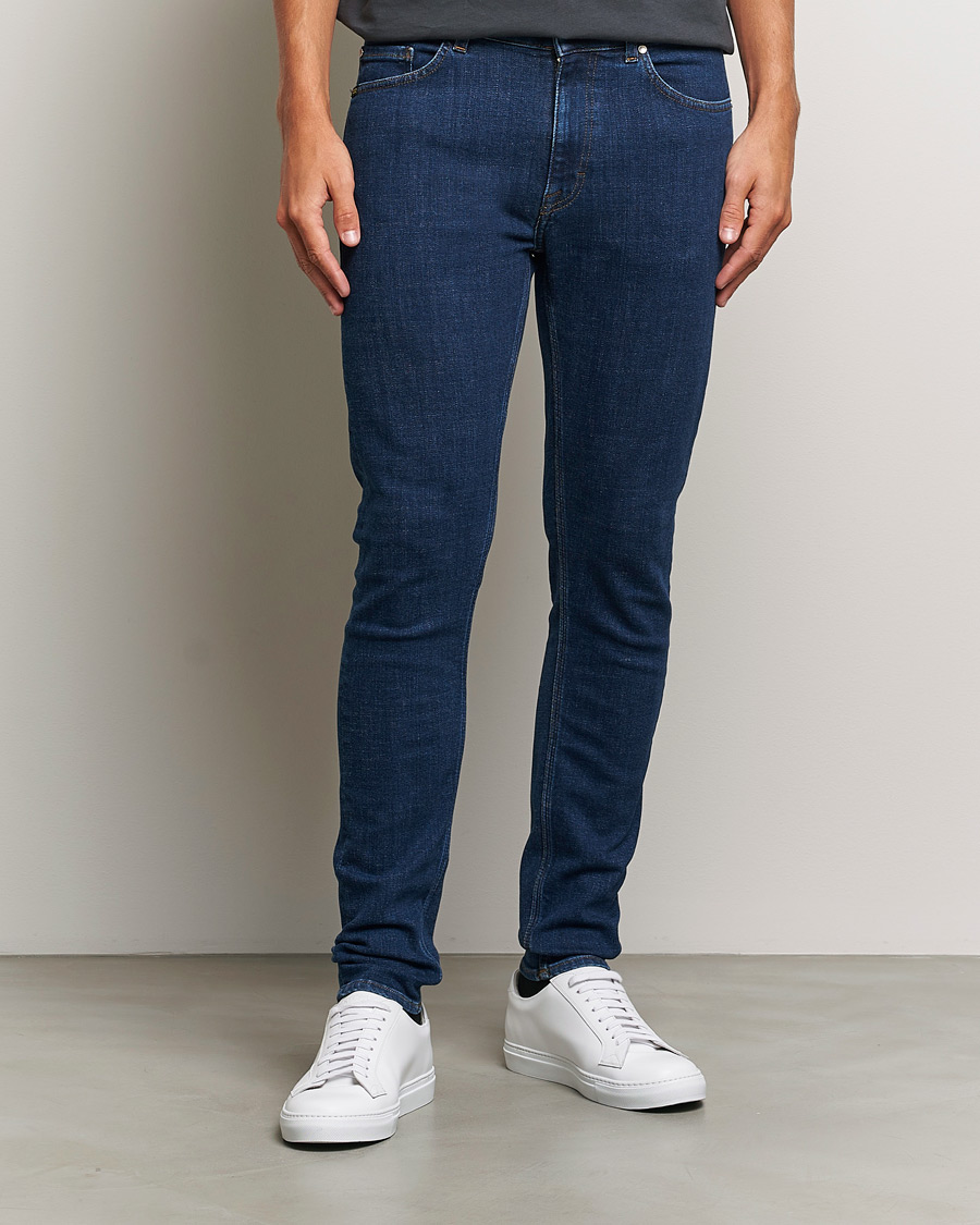 Hombres | Vaqueros | Tiger of Sweden | Evolve Stretch Cotton Jeans Medium Blue