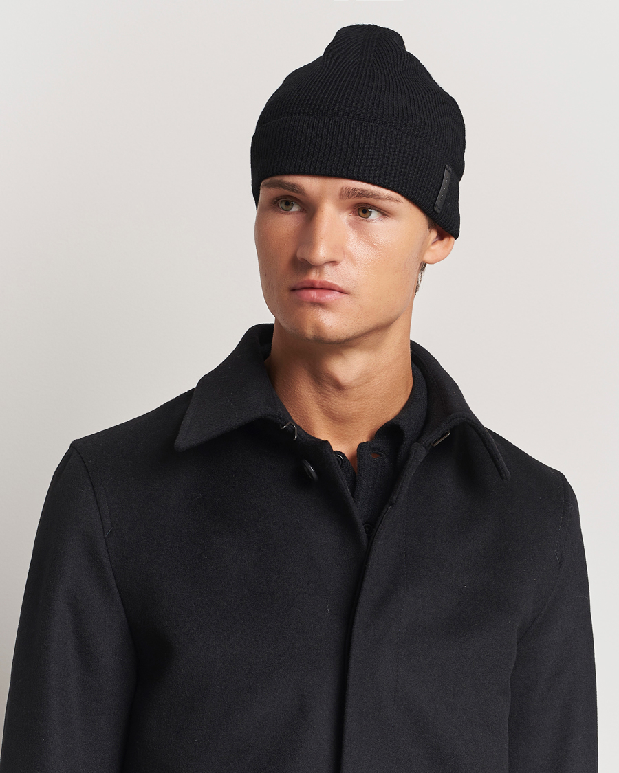 Hombres | Tiger of Sweden Caldu Wool Beanie Black | Tiger of Sweden | Caldu Wool Beanie Black