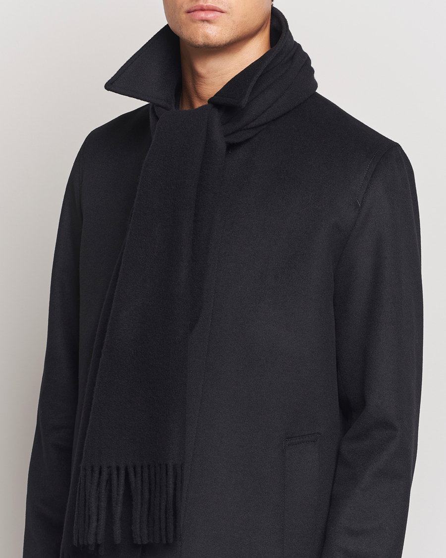 Hombres | Tiger of Sweden Sylan Wool Scarf Black | Tiger of Sweden | Sylan Wool Scarf Black