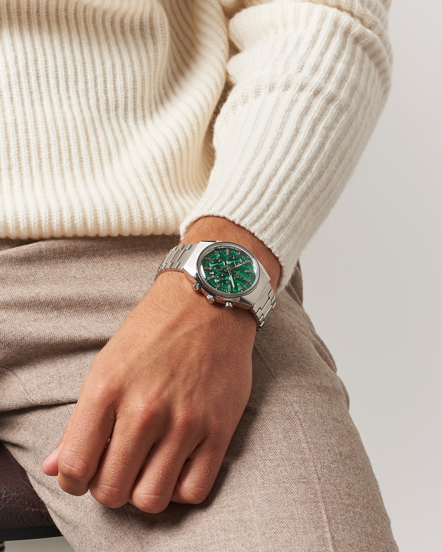 Hombres | Timex Q Timex Falcon Eye Chronograph 40mm Green Dial | Timex | Q Falcon Eye Chronograph 40mm Green Dial