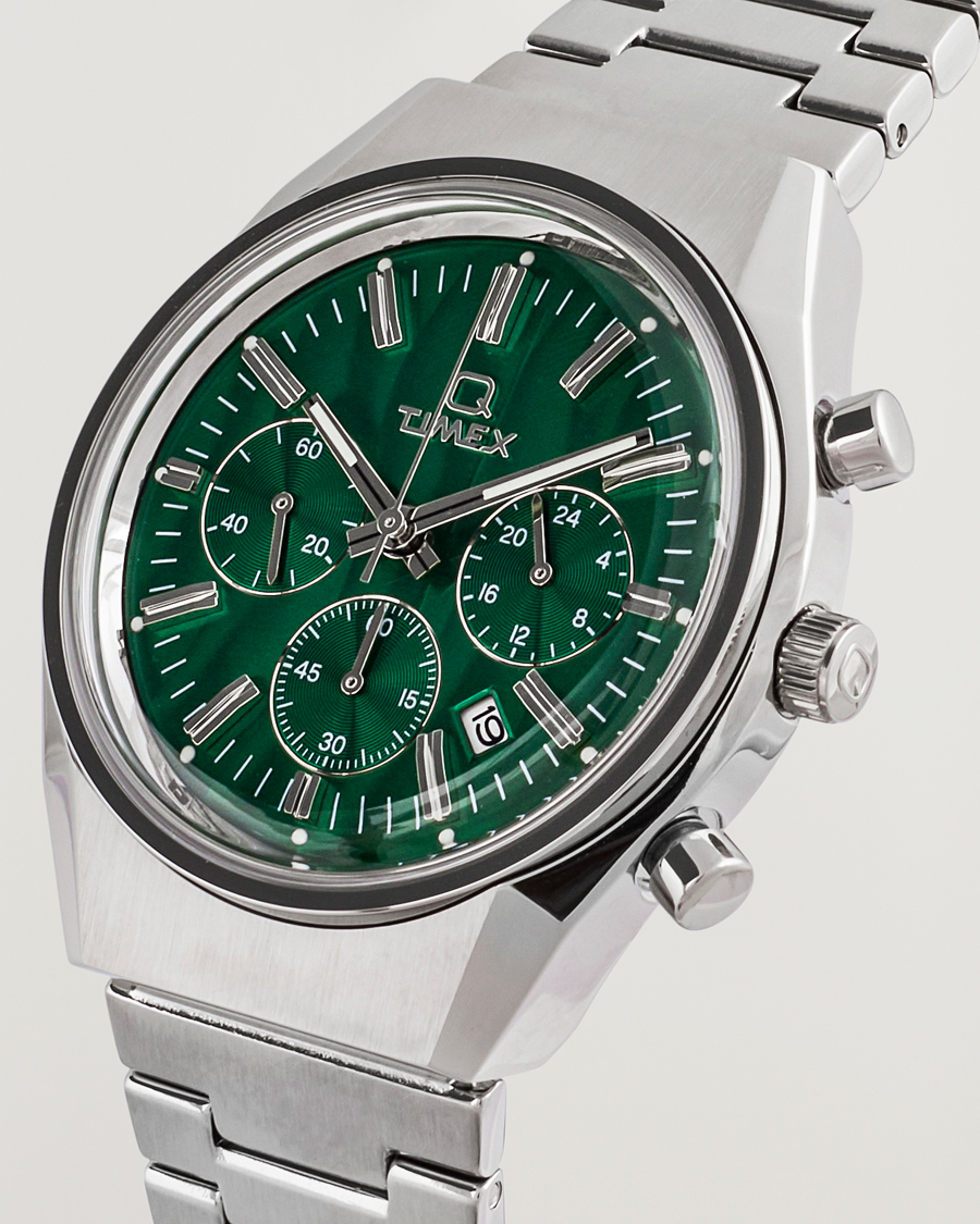 Hombres | Timex Q Timex Falcon Eye Chronograph 40mm Green Dial | Timex | Q Falcon Eye Chronograph 40mm Green Dial