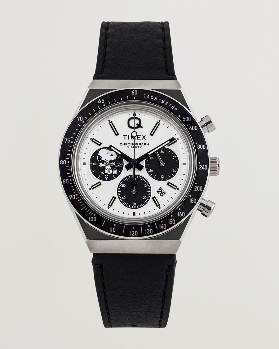Hombres | Timex Q Timex Snoopy Chronograph 40mm White Dial | Timex | Q Snoopy Chronograph 40mm White Dial