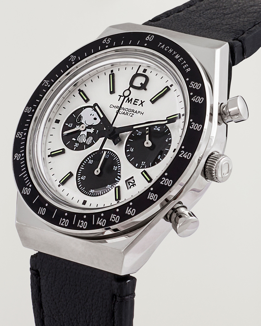 Hombres | Timex Q Timex Snoopy Chronograph 40mm White Dial | Timex | Q Snoopy Chronograph 40mm White Dial