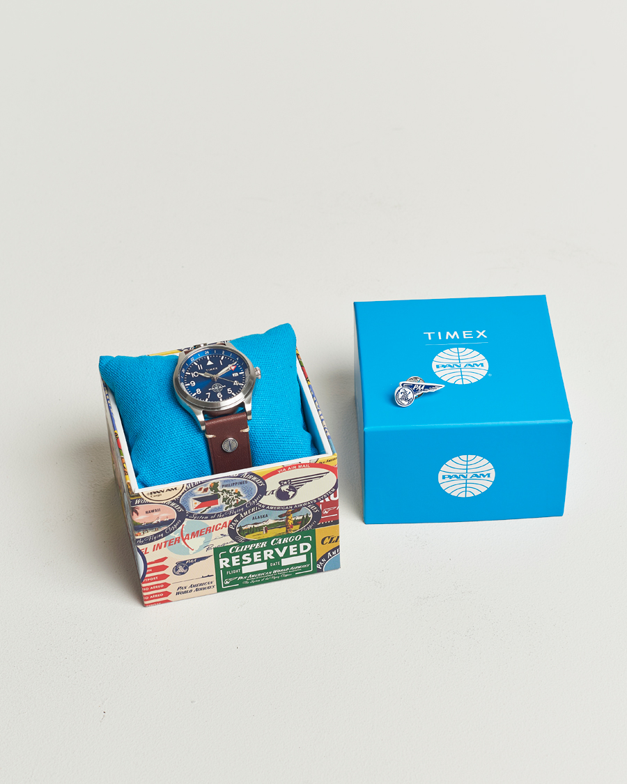 Hombres | Timex Pan Am GMT Stainless Steel 39mm Blue Dial | Timex | Pan Am GMT Stainless Steel 39mm Blue Dial